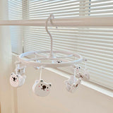 Plastic Hanging Drying Rack Sock Underwear Oversleeve Small Cloth Clip for Home Student Domitory White Bear