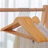 Wooden Coat Hanger Non Slip Clothes Hanging Rack 360 Degree Rotation Suit Hangers for Home 44.5cm 10pcs - Top-Down View