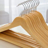 Wooden Coat Hanger Non Slip Clothes Hanging Rack 360 Degree Rotation Suit Hangers for Home 44.5cm 10pcs - 45-Degree Angle