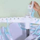 Clothes Drying Rack 360 Degree Rotating Folding Design Reliable Load Bearing Stainless Steel Laundry Accessories A Layer of White