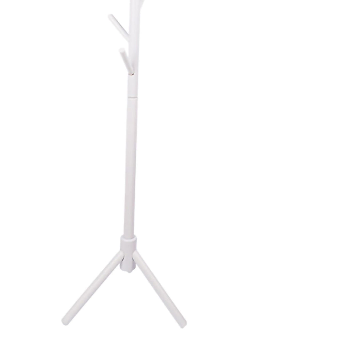 Clothes Tree Solid Wood Round Corner Simple Fashionable Beautiful Coat Hanger for Living Room White