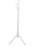 Clothes Tree Solid Wood Round Corner Simple Fashionable Beautiful Coat Hanger for Living Room White
