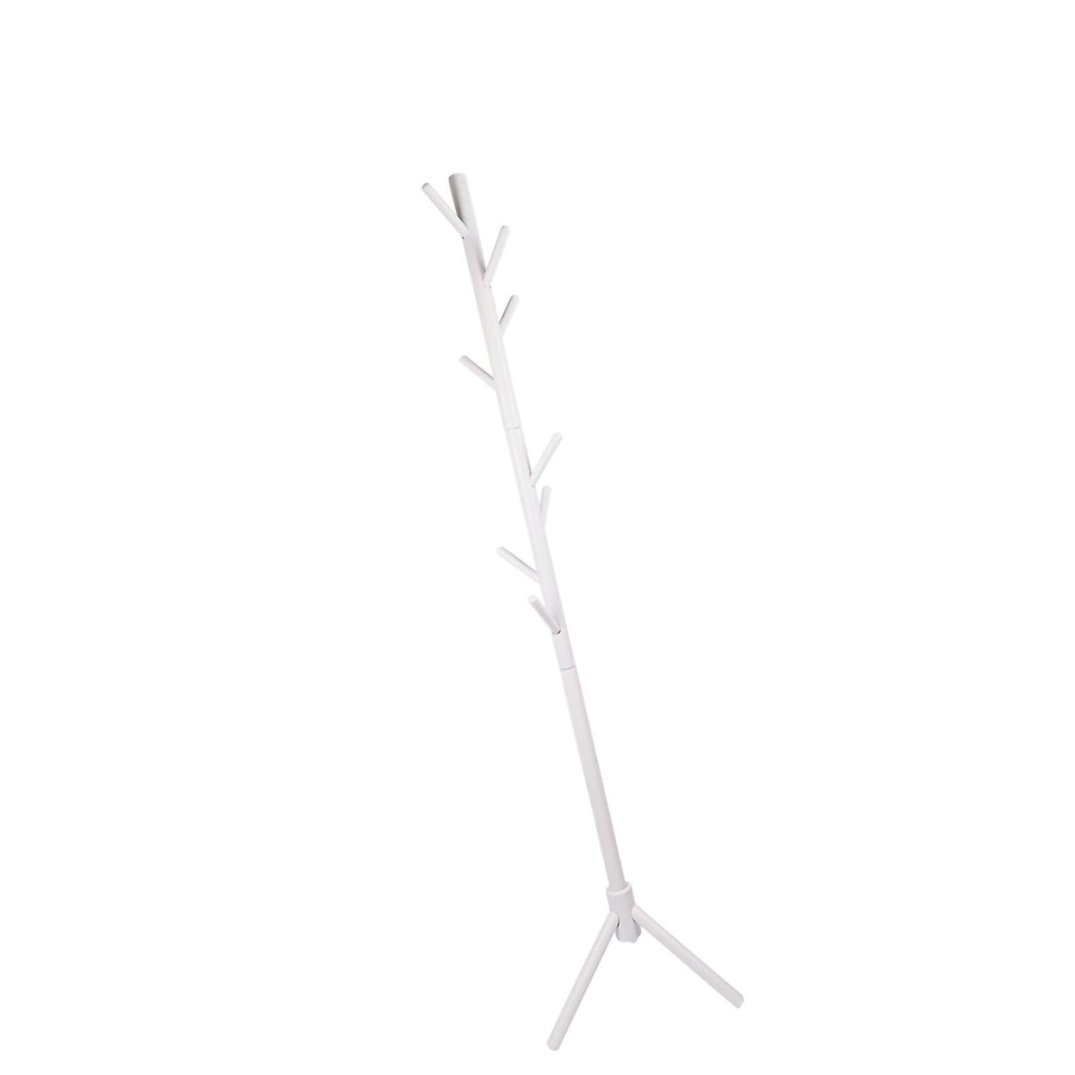 Clothes Tree Solid Wood Round Corner Simple Fashionable Beautiful Coat Hanger for Living Room White