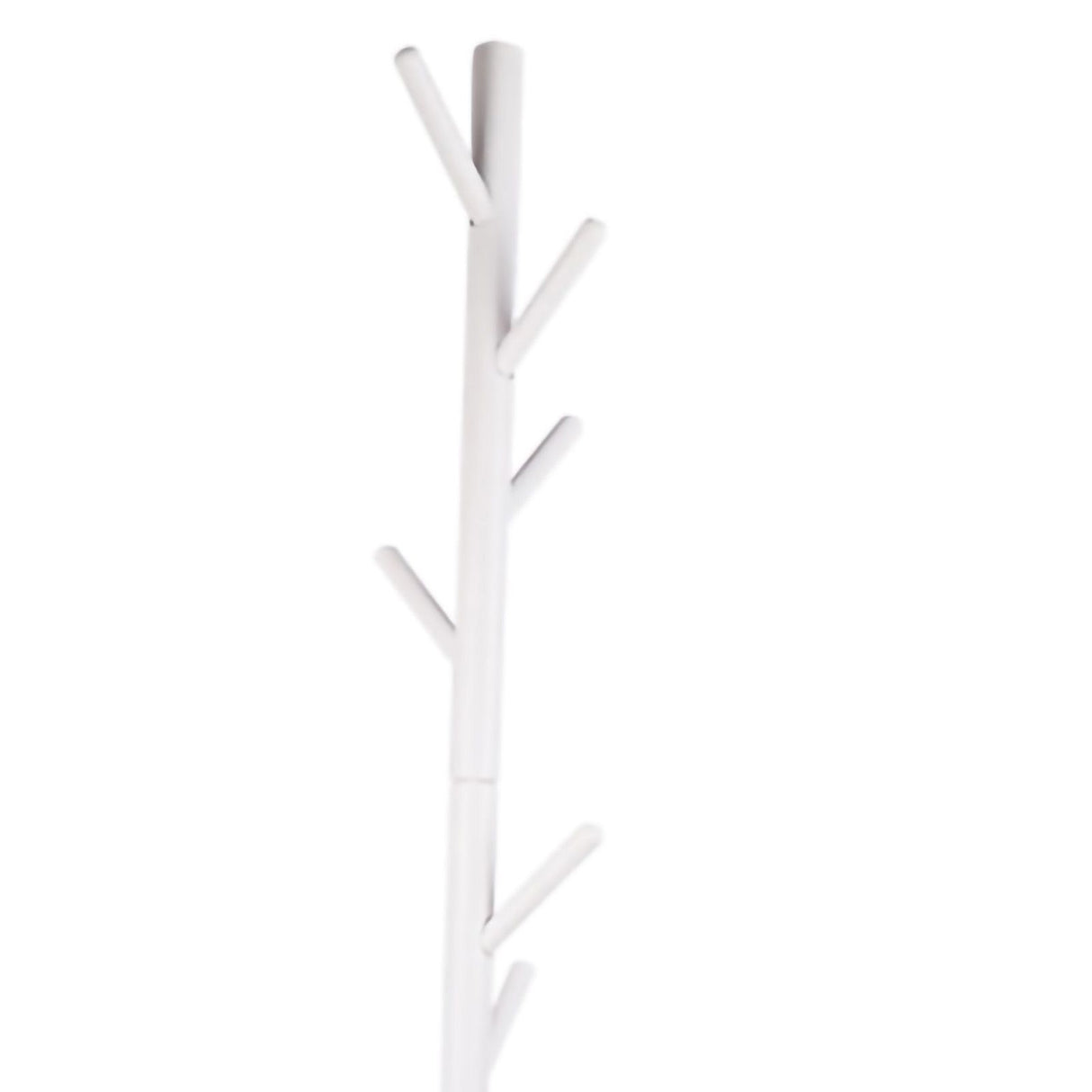 Clothes Tree Solid Wood Round Corner Simple Fashionable Beautiful Coat Hanger for Living Room White