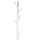 Clothes Tree Solid Wood Round Corner Simple Fashionable Beautiful Coat Hanger for Living Room White