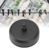Clothesline Retractable Design Stainless Steel Casual Style Laundry Clothesline for Indoor Bathroom Balconies Black 2.8meters Stainless Steel Wire