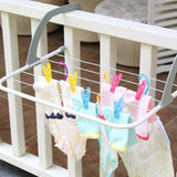 Portable Clothes Drying Rack Multipurpose Collapsible Hanging Drying Rack for Balcony Railings Windowsill Grey