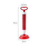 Vacuum Toilet Pipe Plunger Large Suction Cups Quickly Unblock Household Sewer Dredging Plunger Stainless Steel Rod with Small Head