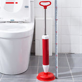Vacuum Toilet Pipe Plunger Large Suction Cups Quickly Unblock Household Sewer Dredging Plunger Stainless Steel Rod with Small Head