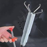 Flexible Sink Grabber Reacher Picker with 4 Claws Sewer Dredging Drain Clog Remove Tool for Home Kitchen Toilet Litter 0.6m/1.97ft - Extra Image
