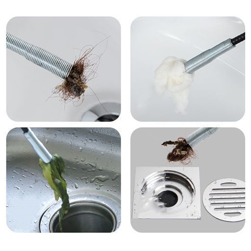 Flexible Sink Grabber Reacher Picker with 4 Claws Sewer Dredging Drain Clog Remove Tool for Home Kitchen Toilet Litter 3meter/9.84feet