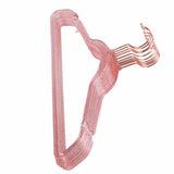 10Pcs Clothes Hangers Plastic 40cm Glitter Transparent Crystal Seamless Clothes Racks for Closet Wardrobe Red Glitter