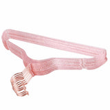 10Pcs Clothes Hangers Plastic 40cm Glitter Transparent Crystal Seamless Clothes Racks for Closet Wardrobe Red Glitter - Extra Image