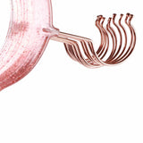 10Pcs Clothes Hangers Plastic 40cm Glitter Transparent Crystal Seamless Clothes Racks for Closet Wardrobe Red Glitter - Extra Image