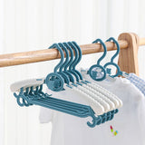 Children Hanger Plastic Lovely Adjustable High Toughness Non Slip Clothes Hanger for Kids Nordic Blue - 45-Degree Angle