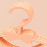 10PCS Kids Storage Hangers Plastic Thicken Bow Knot Coat Drying Hanger for Toddler Baby Orange - Side View