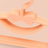 10PCS Kids Storage Hangers Plastic Thicken Bow Knot Coat Drying Hanger for Toddler Baby Orange - 45-Degree Angle