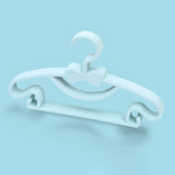 10PCS Kids Storage Hangers Plastic Thicken Bow Knot Coat Drying Hanger for Toddler Baby Blue