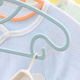 10PCS Kids Storage Hangers Plastic Thicken Bow Knot Coat Drying Hanger for Toddler Baby Blue