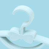 10PCS Kids Storage Hangers Plastic Thicken Bow Knot Coat Drying Hanger for Toddler Baby Blue - 45-Degree Angle
