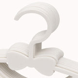10PCS Kids Storage Hangers Plastic Thicken Bow Knot Coat Drying Hanger for Toddler Baby White - Front View