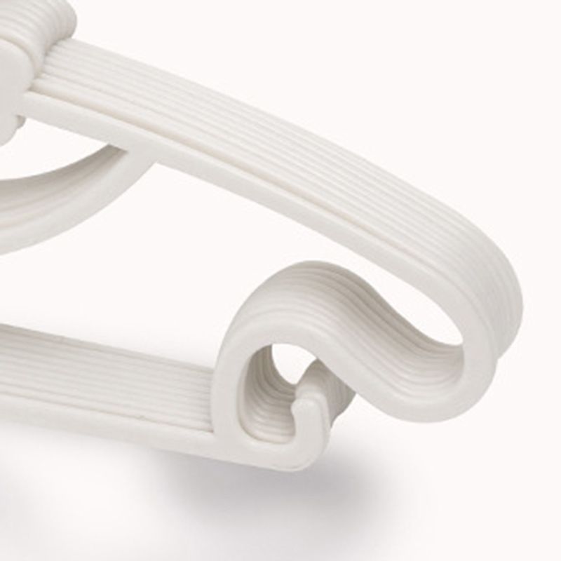 10PCS Kids Storage Hangers Plastic Thicken Bow Knot Coat Drying Hanger for Toddler Baby White
