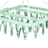 32 Clip Folding Hanger 360 Degree Rotation Household Laundry Clip Rack with Windproof Lock Drying Rack Green C0NCN - 45-Degree Angle