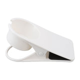 Cup Holder Clip Desk Side Glass Mug Bottle Clamp Stand Plastic for Home Office Storage White