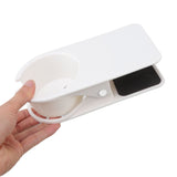 Cup Holder Clip Desk Side Glass Mug Bottle Clamp Stand Plastic for Home Office Storage White - Extra Image