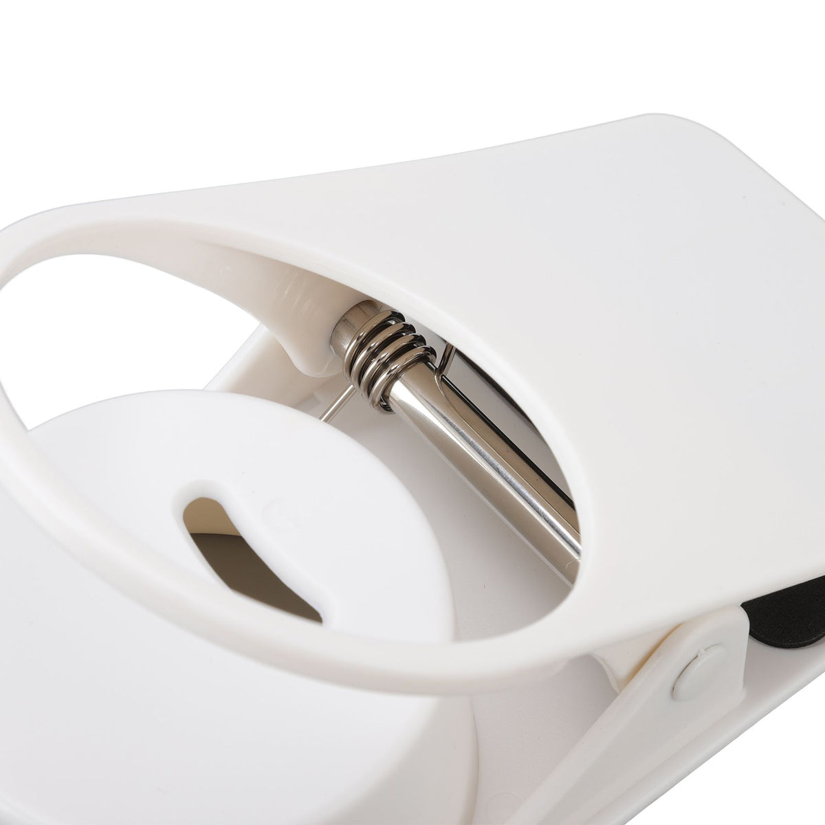 Cup Holder Clip Desk Side Glass Mug Bottle Clamp Stand Plastic for Home Office Storage White