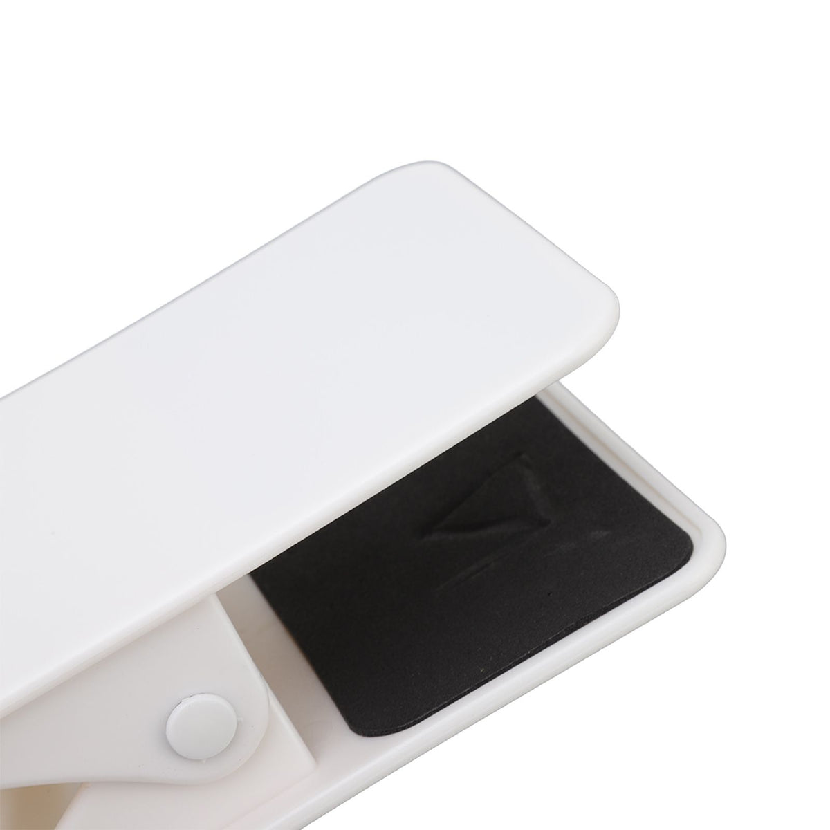Cup Holder Clip Desk Side Glass Mug Bottle Clamp Stand Plastic for Home Office Storage White