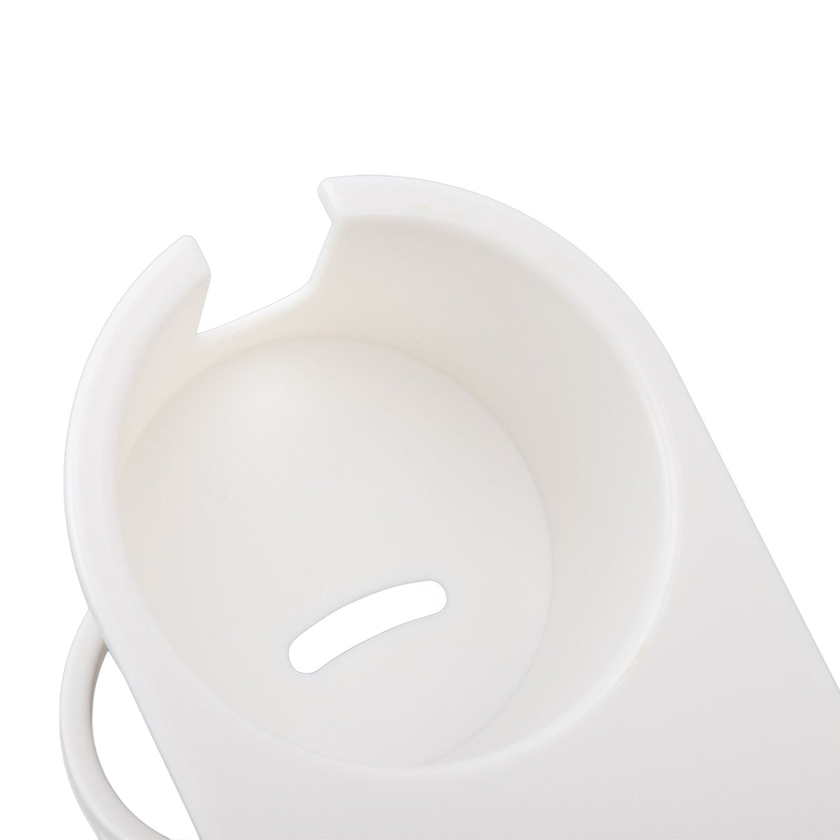Cup Holder Clip Desk Side Glass Mug Bottle Clamp Stand Plastic for Home Office Storage White