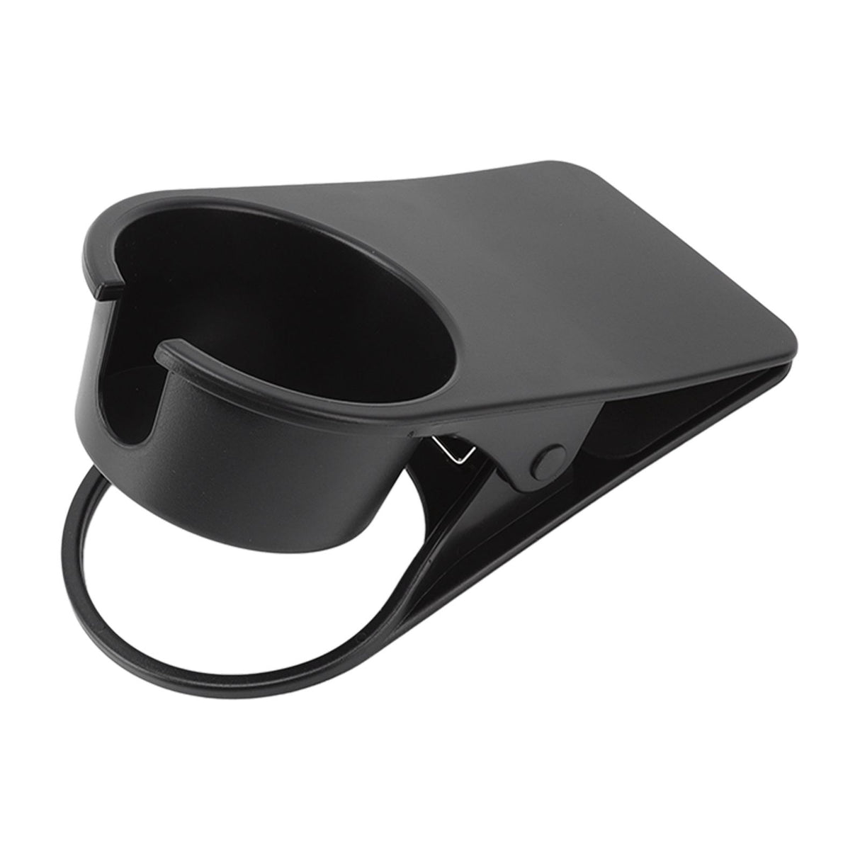 Cup Holder Clip Desk Side Glass Mug Bottle Clamp Stand Plastic for Home Office Storage Black