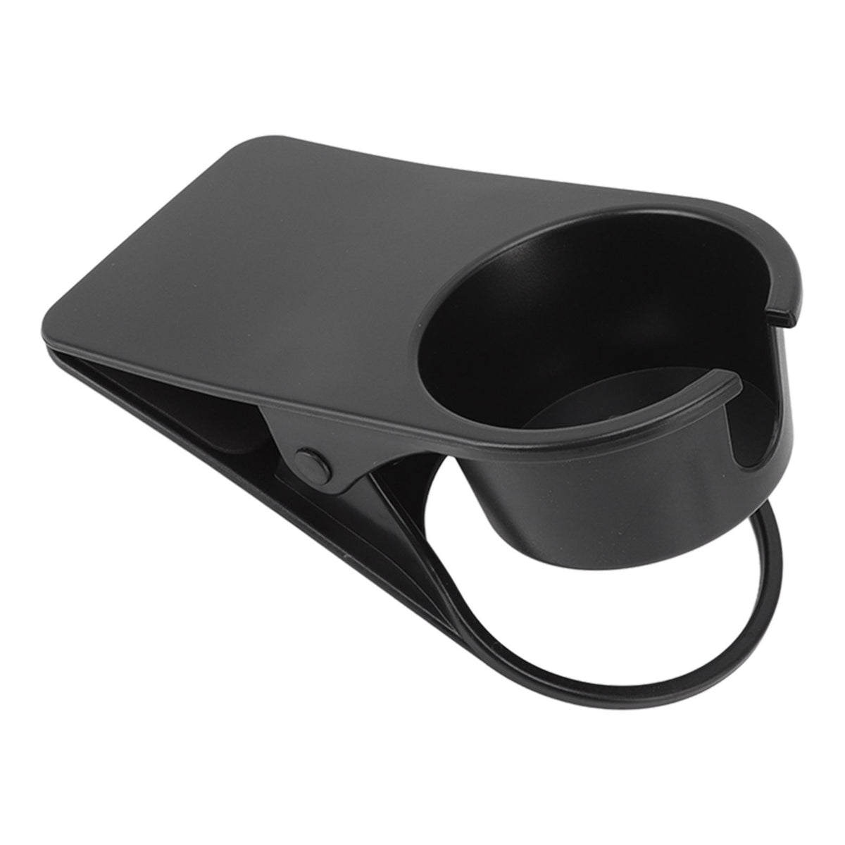 Cup Holder Clip Desk Side Glass Mug Bottle Clamp Stand Plastic for Home Office Storage Black