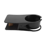 Cup Holder Clip Desk Side Glass Mug Bottle Clamp Stand Plastic for Home Office Storage Black - Rear View