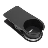 Cup Holder Clip Desk Side Glass Mug Bottle Clamp Stand Plastic for Home Office Storage Black - Close-Up Angle