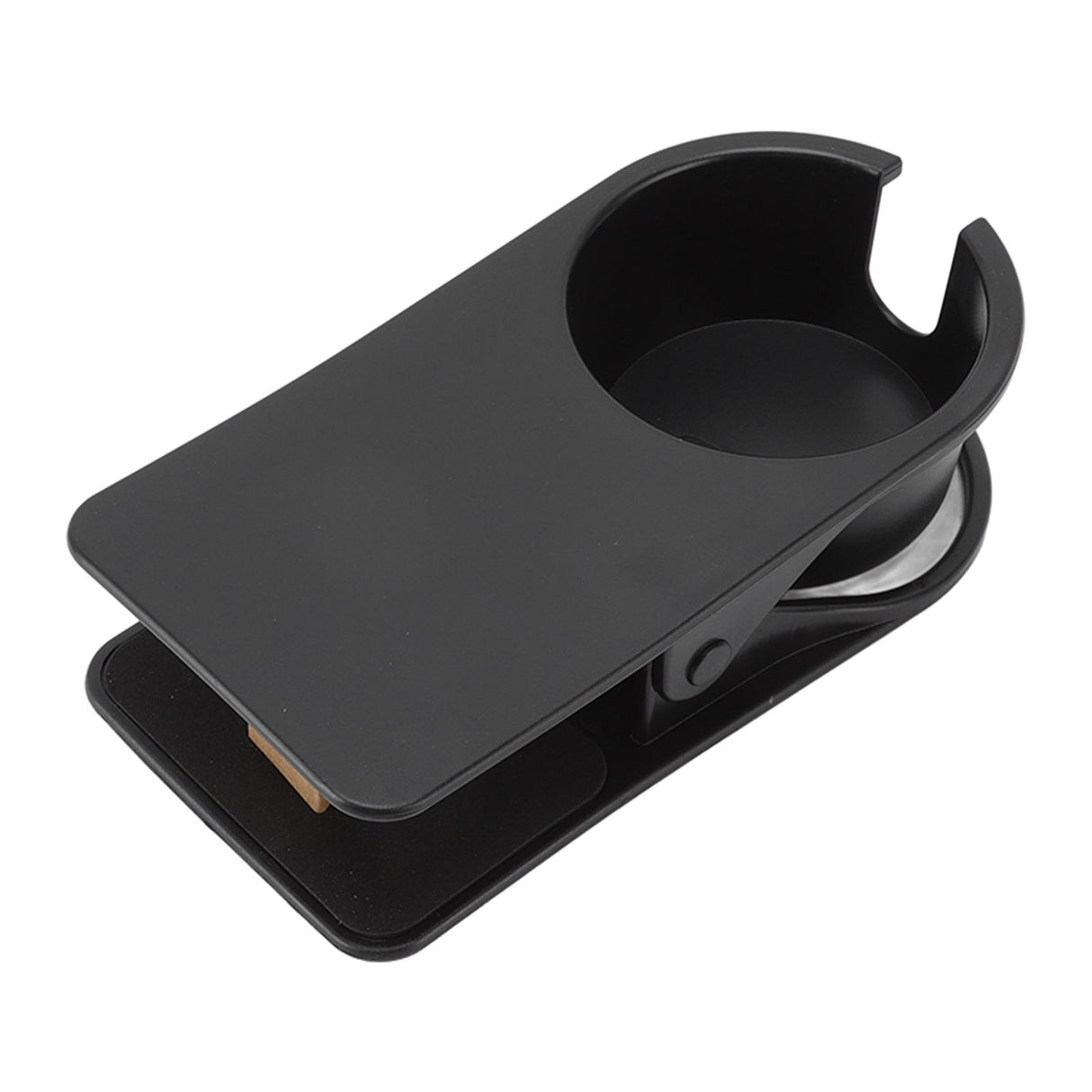 Cup Holder Clip Desk Side Glass Mug Bottle Clamp Stand Plastic for Home Office Storage Black
