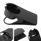 Cup Holder Clip Desk Side Glass Mug Bottle Clamp Stand Plastic for Home Office Storage Black