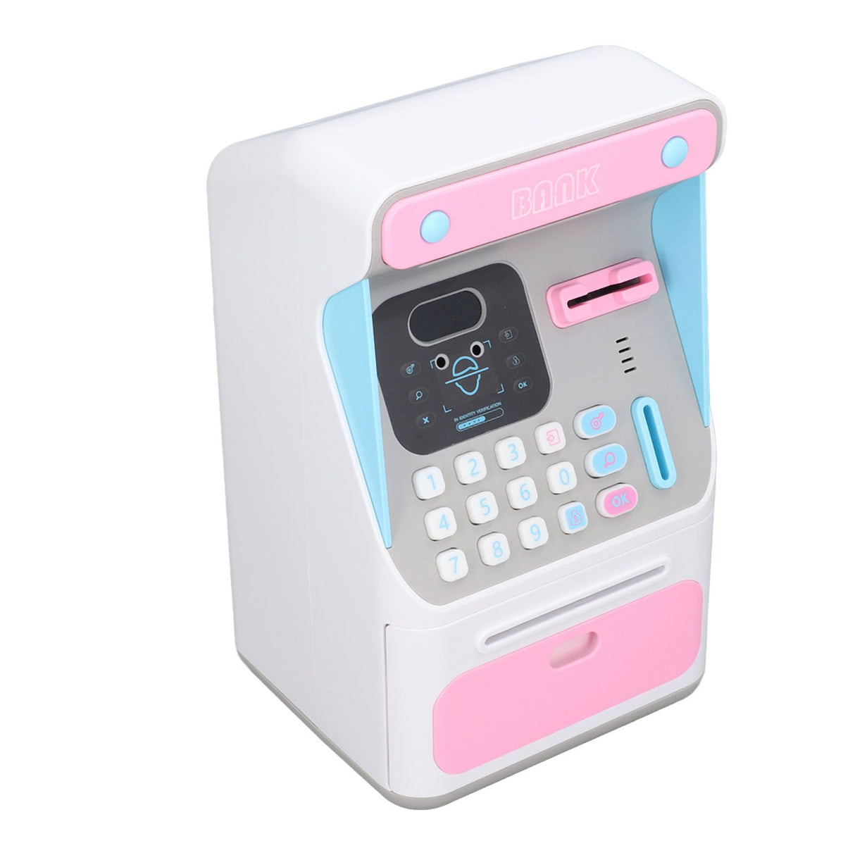 Kids ATM Savings Money Bank Large Capacity Password Safe Face Recognition Money Bank Machine for Kids