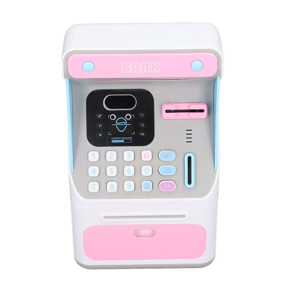 Kids ATM Savings Money Bank Large Capacity Password Safe Face Recognition Money Bank Machine for Kids