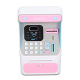 Kids ATM Savings Money Bank Large Capacity Password Safe Face Recognition Money Bank Machine for Kids - Top-Down View