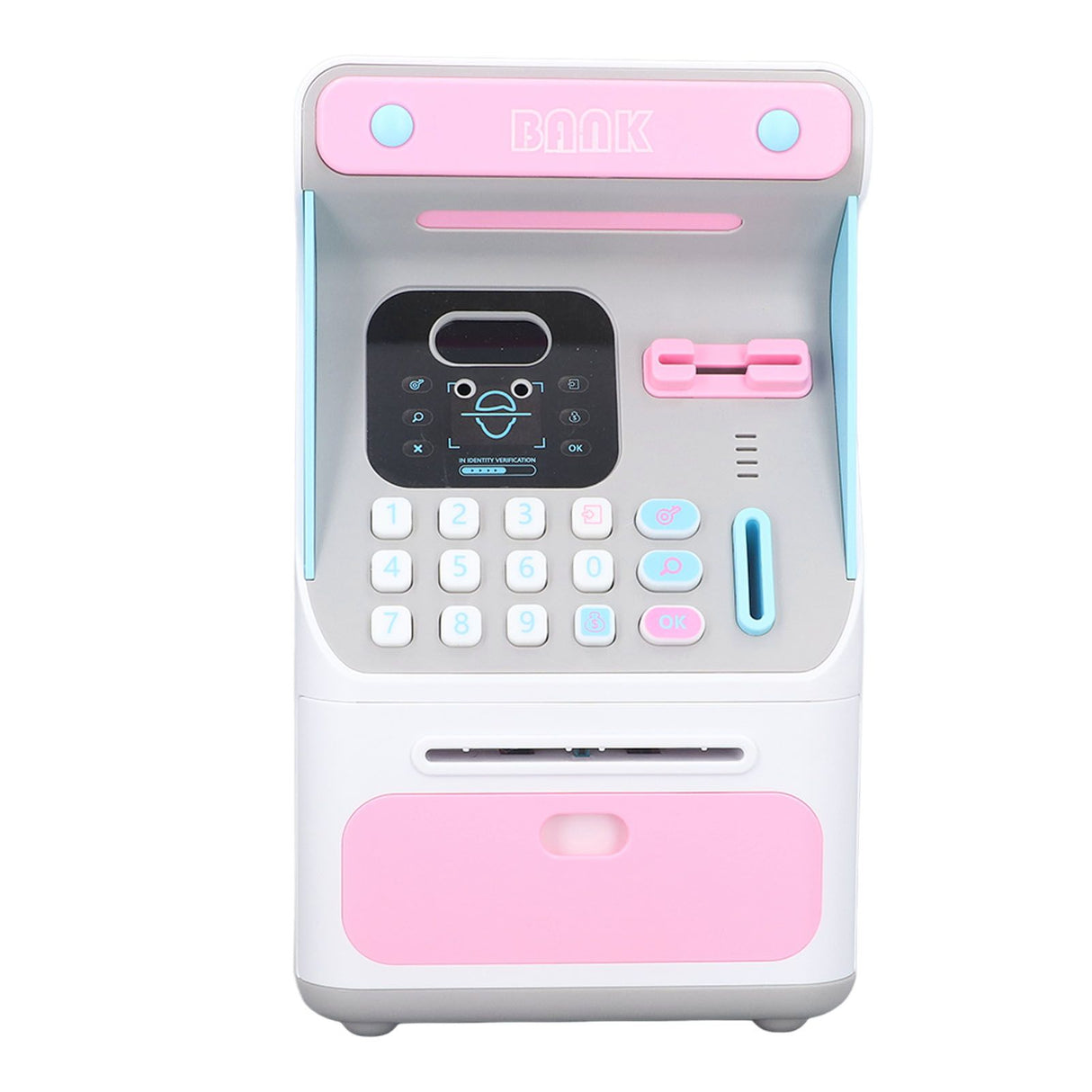 Kids ATM Savings Money Bank Large Capacity Password Safe Face Recognition Money Bank Machine for Kids