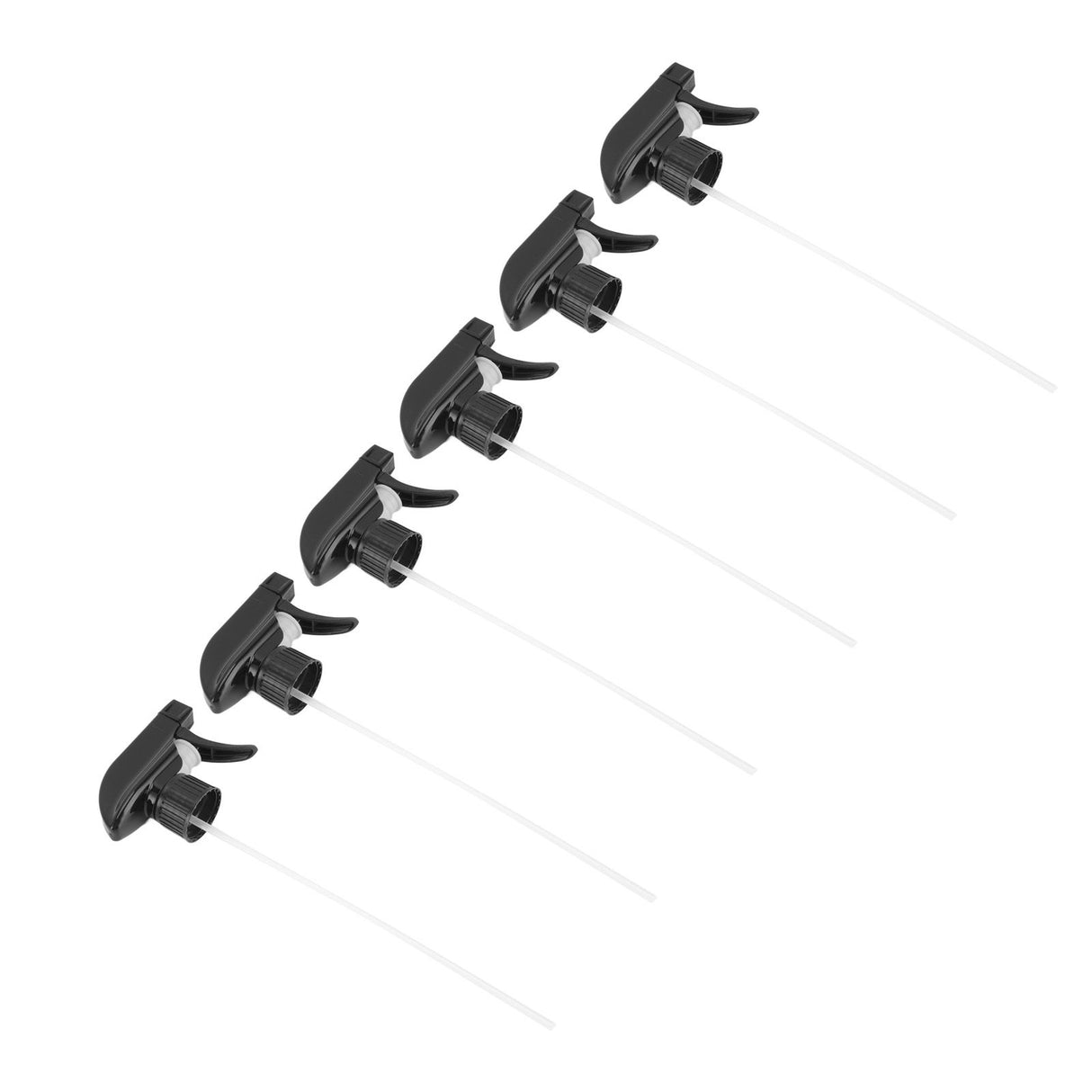 6Pcs Spray Bottle Replacement Nozzle Reusable Mist Stream Spray Tops Supplies Black 28mm