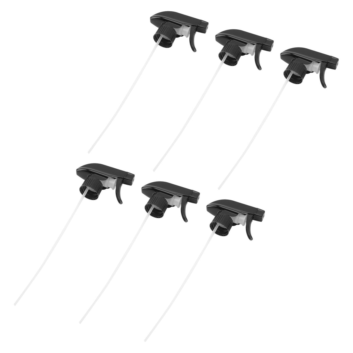6Pcs Spray Bottle Replacement Nozzle Reusable Mist Stream Spray Tops Supplies Black 28mm