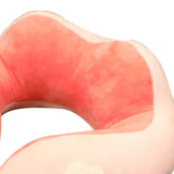 Neck Pillow Cute Animal High Resiliency U Shaped Headrest Airplane Pillow for Travel Office Rabbit About 30x30cm/11.8x11.8in - 45-Degree Angle