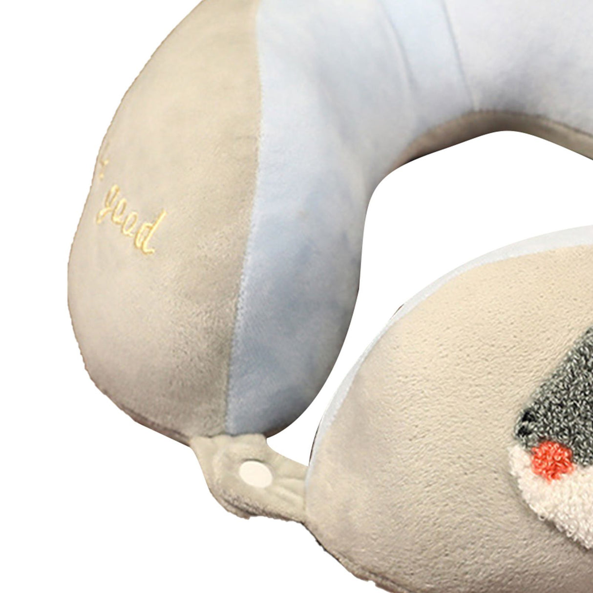Neck Pillow Cute Animal High Resiliency U Shaped Headrest Airplane Pillow for Travel Office Cat About 30x30cm/11.8x11.8in