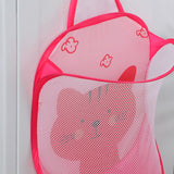 Collapsible Laundry Bag Foldable Laundry Hamper Large Laundry Basket Mesh Wall Mounted for Bathroom with Hook Pink Cat