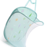 Collapsible Laundry Bag Foldable Laundry Hamper Large Laundry Basket Mesh Wall Mounted for Bathroom with Hook Green Tree