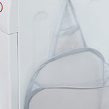 Collapsible Laundry Bag Foldable Laundry Hamper Large Laundry Basket Mesh Wall Mounted for Bathroom with Hook Grey Mesh - 45-Degree Angle
