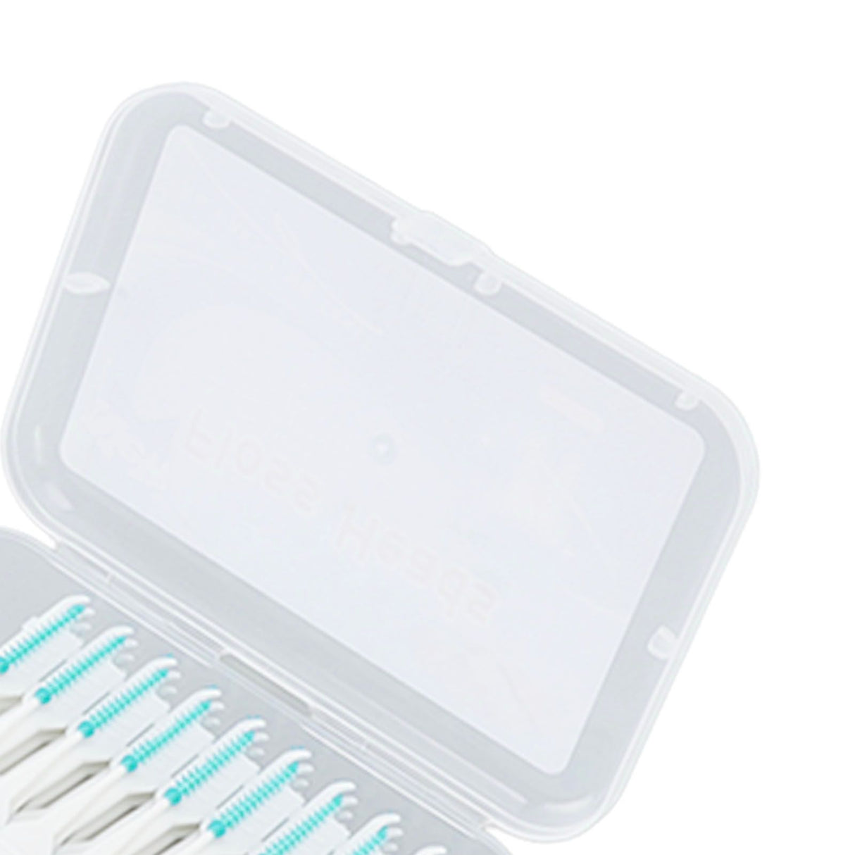 Interdental Brush Disposable Soft Silicone Head Portable Floss Toothpick Brush with Case for Oral Care 200pcs Mint Green